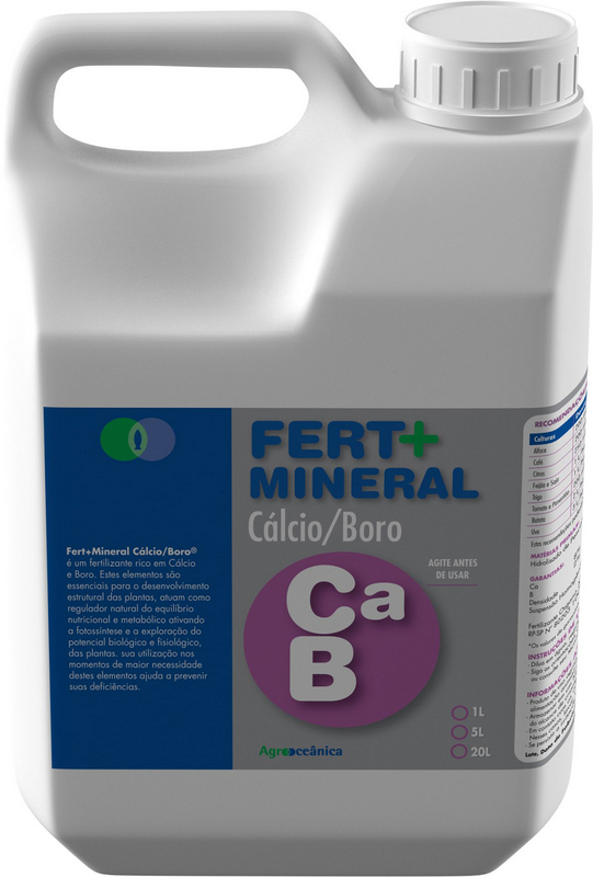 Fertilizante com Aminoácidos enriquecido com Cálcio e Boro - Fert+ Cab 5 Litros Agrooceânica