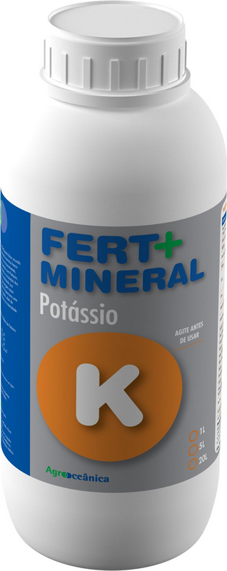 Fertilizante Aminoácidos enriquecido com Potássio - Fert+Mineral Potássio 1 litro Agrooceânica