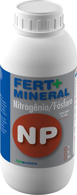 Fertilizante com Aminoácidos enriquecido com Nitrogênio e Fósforo - Fert+Mineral Nitrogênio/Fósforo 1 litro Agrooceânica