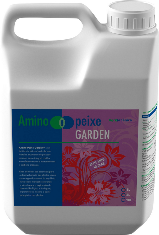 Adubo natural para flores - Amino Peixe Garden 5 litros Agrooceânica