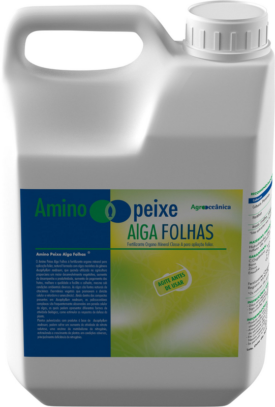 Adubo natural Algas - Amino Peixe Algas Folhas 5 litros (Ascophyllum nodosum) Agrooceânica