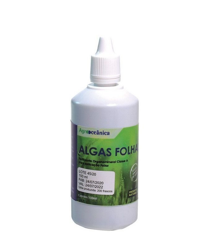 Adubo natural Algas - Amino Peixe Algas Folhas 100 ml (Ascophyllum nodosum) Agrooceânica