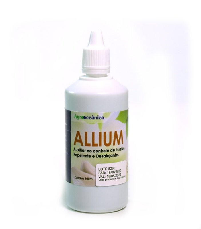 Repelente Natural contra pragas - Extrato de alho - Allium 100 ml Agrooceânica