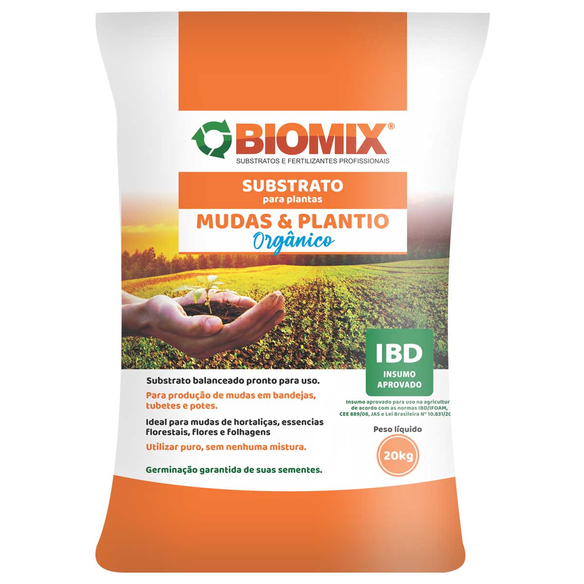 Substrato Mudas & Plantio Orgânico Biomix - 20kg